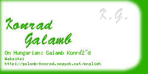 konrad galamb business card
